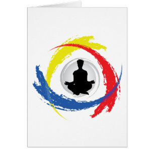 Emblème tricolore de yoga