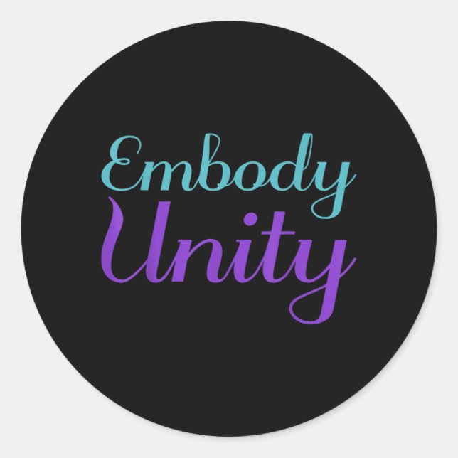 Embody Unity Prevention Awareness Classic Round Sticker (Front)