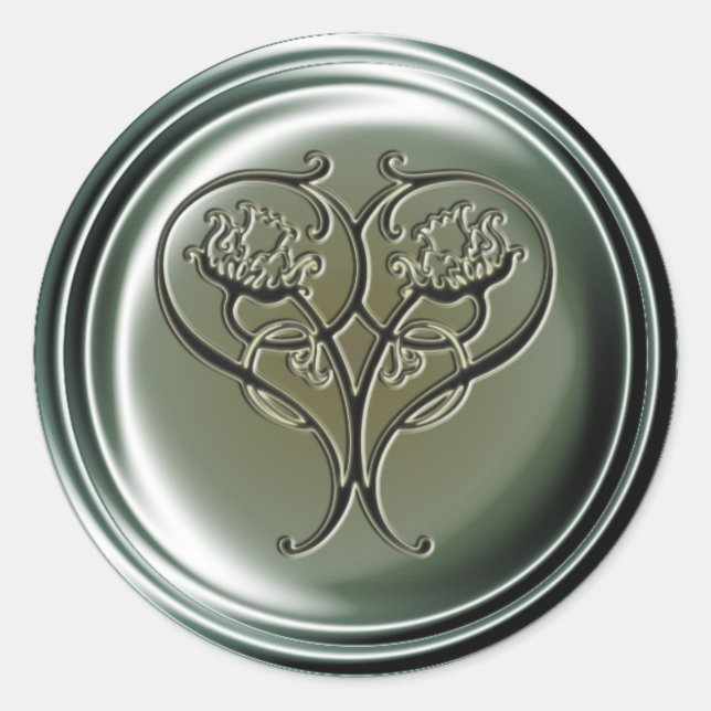 Embosed Heart Sticker (Front)