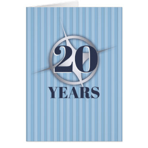 Emboss stripes universal employee anniversary card