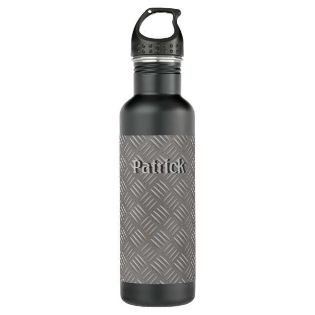 Embossed Aluminum Metal Look Custom 710 Ml Water Bottle (Front)