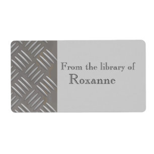 Embossed Aluminum Metal Look Custom Book Label