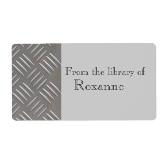 Embossed Aluminum Metal Look Custom Book Label Shipping Label