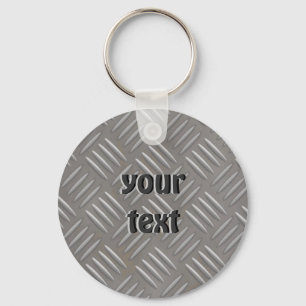 Embossed Aluminum Metal Look Custom Keychain