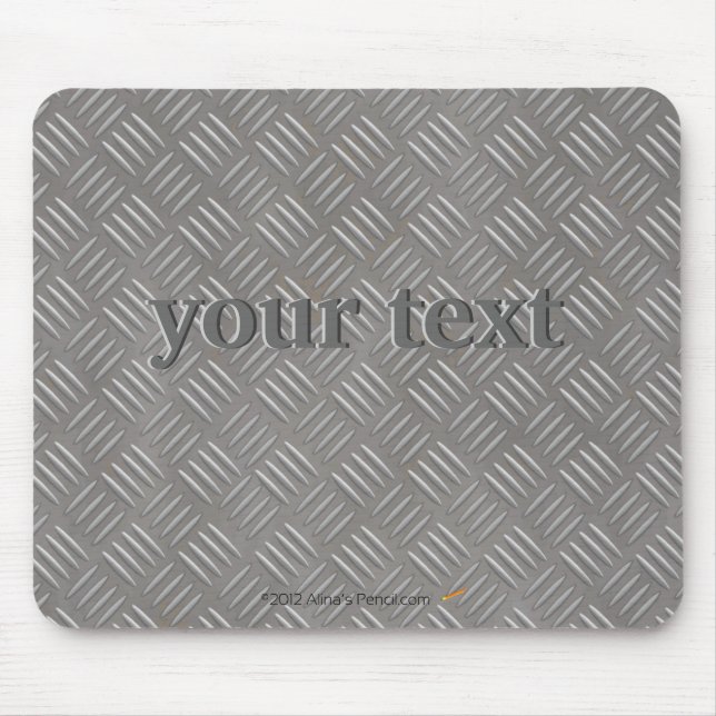Embossed Aluminum Metal Look Custom Mouse Pad (Front)