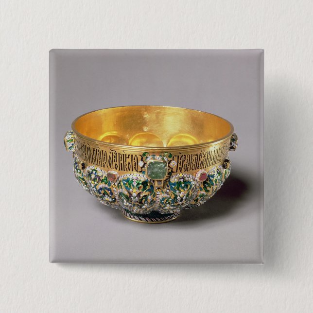 Embossed bowl set 2 inch square button (Front)