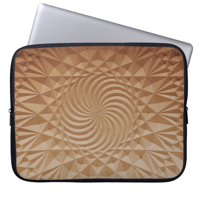 Embossed brown surface laptop sleeve (Front)