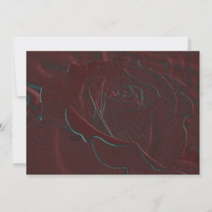 Embossed Burgundy Rose Invitation