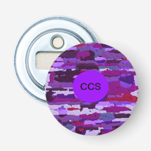 Embossed Chalk Shades of Purple and Red Bottle Opener