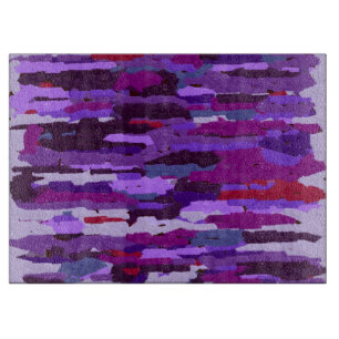 Embossed Chalk Shades of Purple and Red Cutting Board