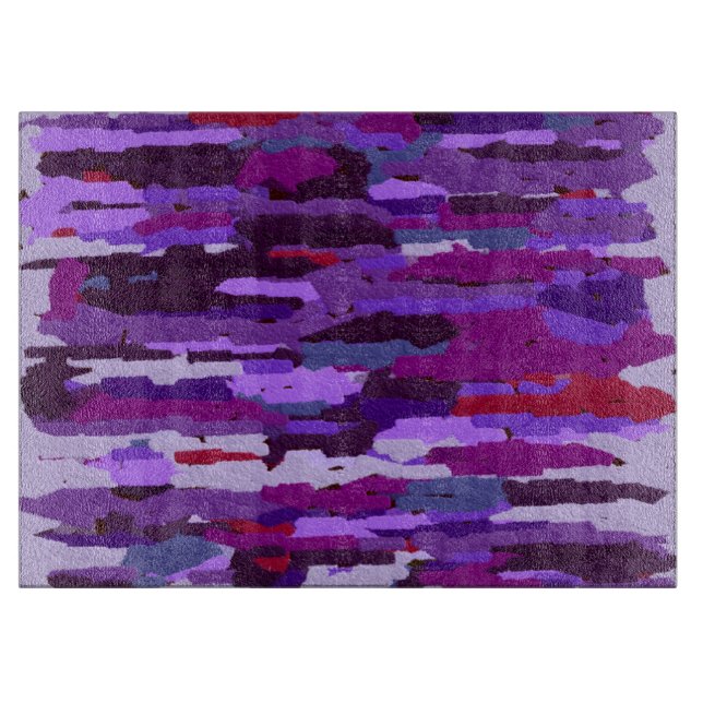 Embossed Chalk Shades of Purple and Red Cutting Board (Front)