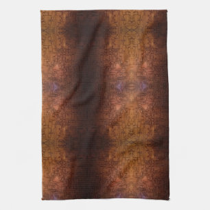 embossed copper circuit pattern kitchen towel