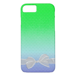 embossed dots with sheer white bow Case-Mate iPhone case