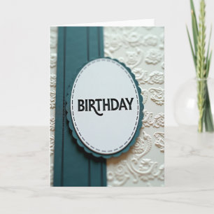 Embossed Floral Birthday Card