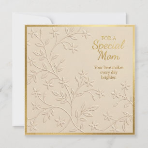 Embossed Floral Mother's Day Card