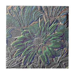 Embossed Flowers Tile