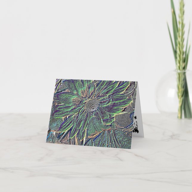 Embossed Flowers with Colour Card (Front)