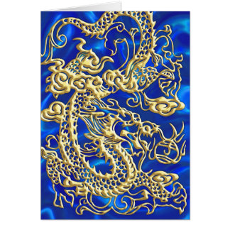 Embossed Gold Dragon