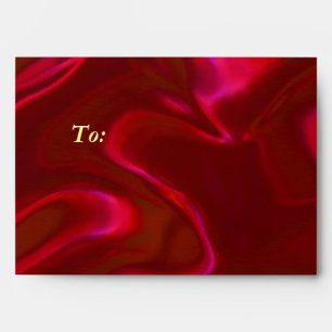 Embossed Gold Dragon on Red Satin Print Envelope