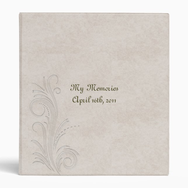 Embossed Illusion Debutante Ball Photo Album Binder (Front)