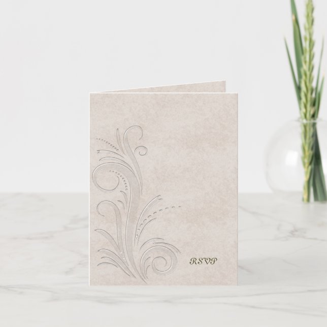 Embossed Illusion Debutante Ball RSVP Invitation (Front)