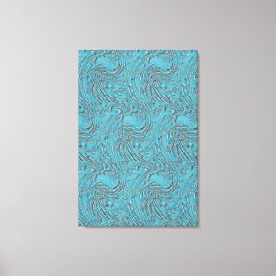 Embossed In Teal Canvas Print