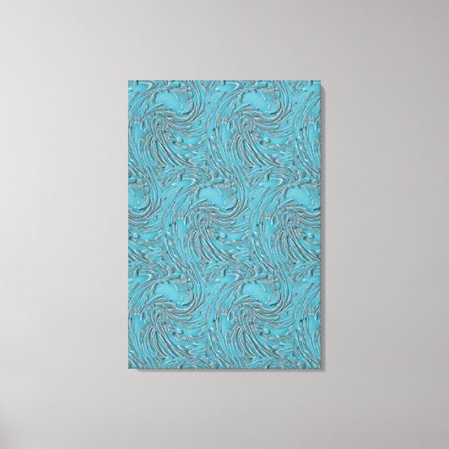 Embossed In Teal Canvas Print (Front)
