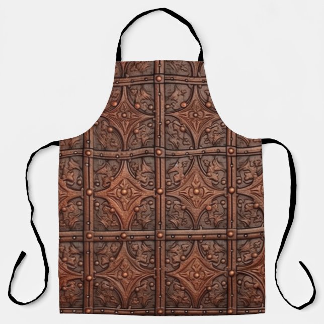 Embossed Leather Look Apron (Front)