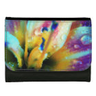 Embossed Lily Leather Wallet