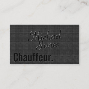 Embossed Look Chauffeur Business Business Card