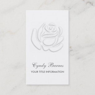 "Embossed" Look Rose Business Card