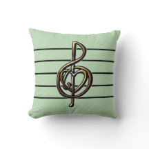 Embossed Look Treble Clef and Heart Any Colour Min