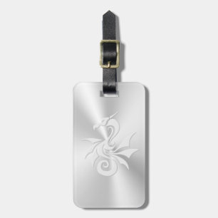 Embossed-look Tribal Dragon Luggage Tag