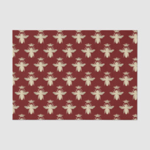 Embossed Medieval Crown Vintage Queen Bee Pattern Tissue Paper