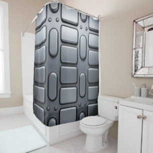 Embossed Metal Shower Curtain