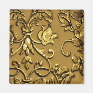 Embossed Metallic Damask Magnet