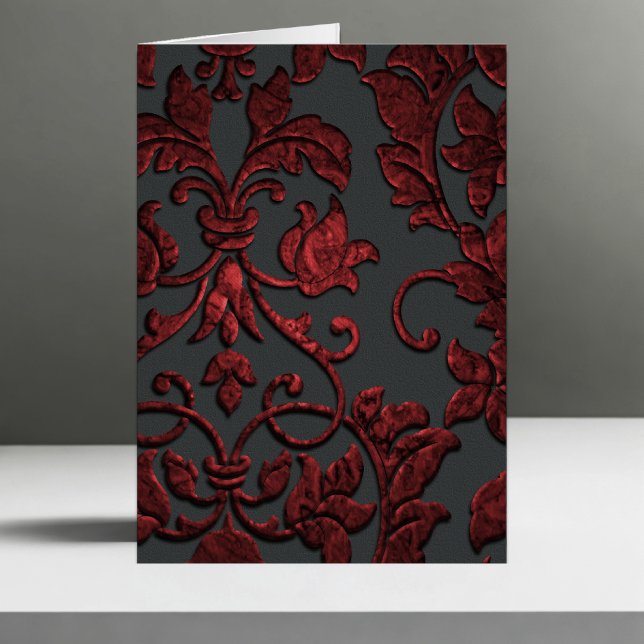 Embossed Metallic Damask, Red (Creator Uploaded)