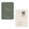 Embossed monstera leaf monogram Qr code 