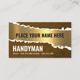 Embossed Name Handyman Business Card