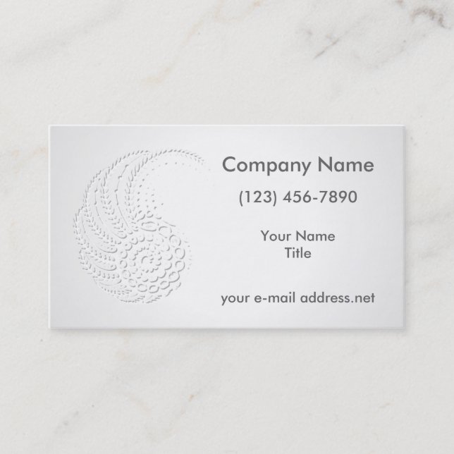 Embossed Organic Naualus Business Card (Front)
