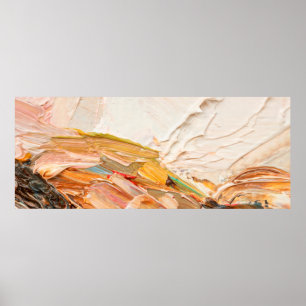 Embossed pasty oil paints and reliefs. Primary col Poster