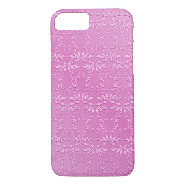 Embossed Pink Elegance Case-Mate iPhone Case (Back)