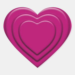 Embossed Pink Heart Sticker