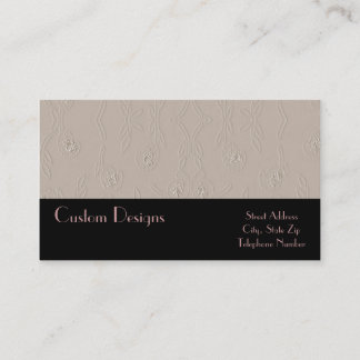 Embossed Platinum on Black Business Cards