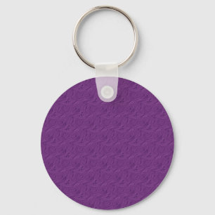 Embossed Roses Lavender Purple Keychain