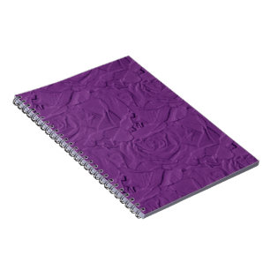 Embossed Roses Lavender Purple NOTEBOOK
