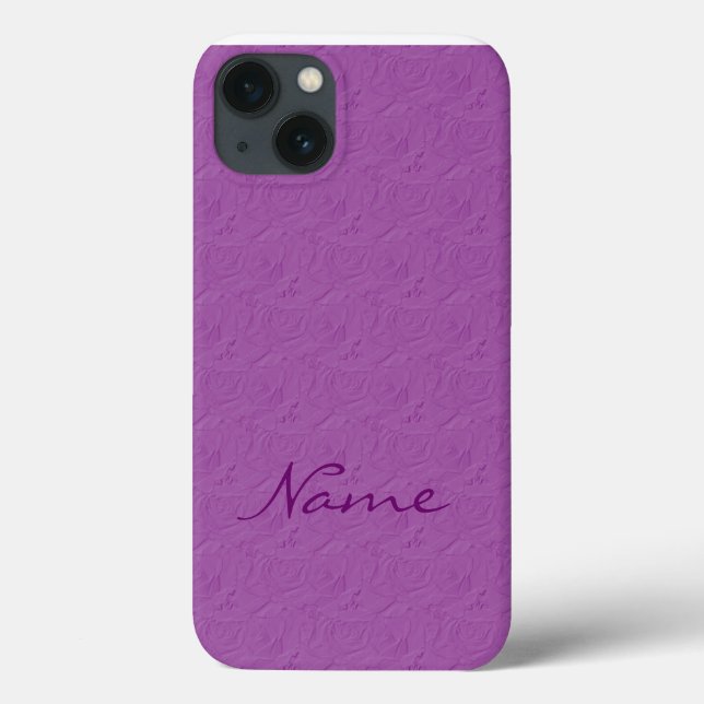 Embossed Roses Light Purple iPad Air Barely There Case-Mate iPhone Case (Back)