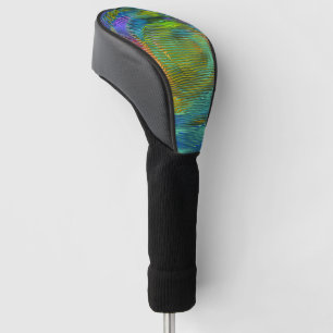 Embossed spiral rainbow and messy stripes  golf head cover