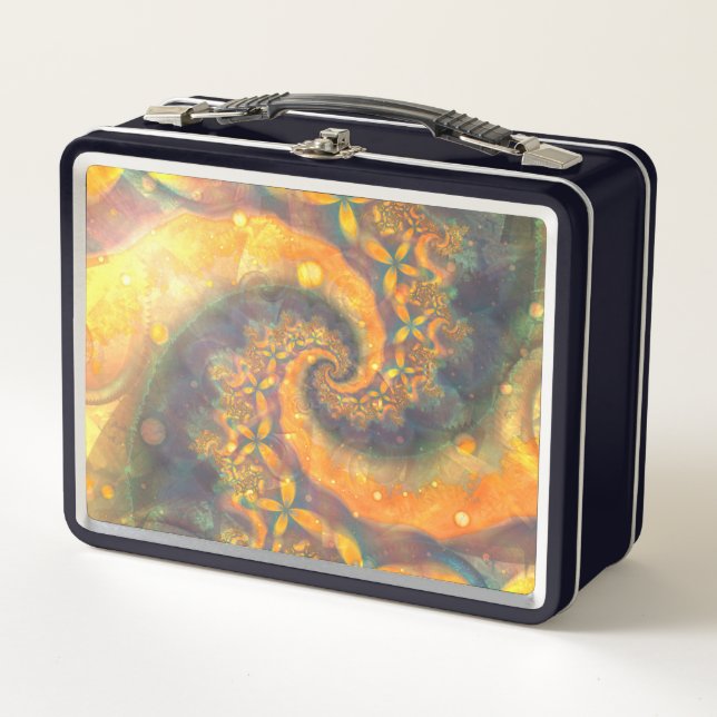 Embossed Sunshine Metal Lunch Box (Front)