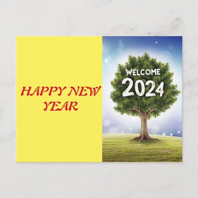 Embrace 2024: Wishing You Success and Prosperity Postcard (Front)